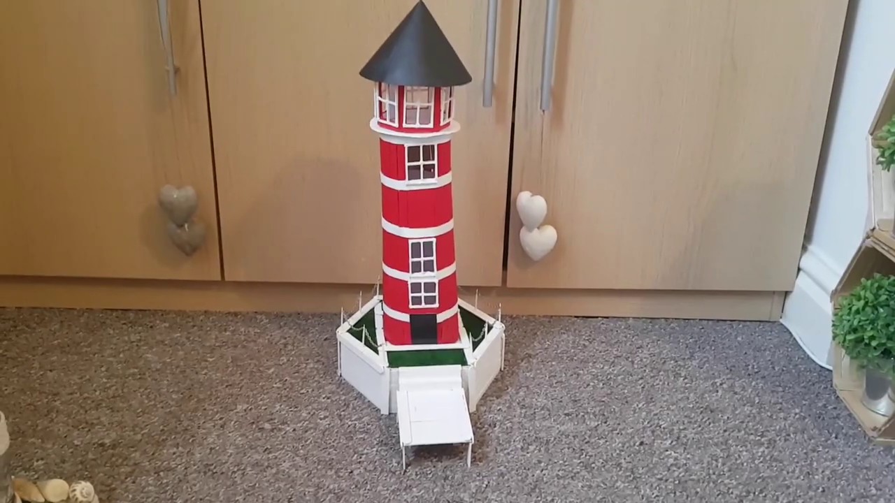 DIY/Craft Lighthouse using popsicle sticks