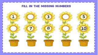 MISSING NUMBERS NURSERY LKG UKG KINDERGARTEN MATHS PRE PRIMARY NUMBERS 1 20 FOR KIDS LEARNING PLAY