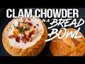 Clam Chowder in a Homemade Bread Bowl | SAM THE COOKING GUY 4K