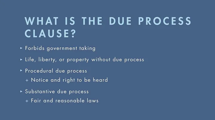Constitutional Law tutorial: Introduction to the Due Process Clause | quimbee.com