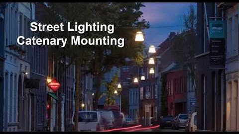 Road Lighting with Catenary Mounting