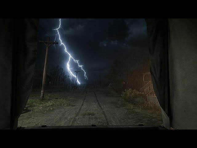 Riding In The Back Of A Covered Wagon During A Thunderstorm | RDR2 ASMR class=