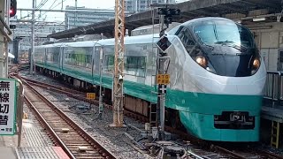 E657系フレッシュひたちリバイバル塗装(グリーンレイク)特急ひたち4号4M品川行 上野駅9番線到着 2023,6/18 ジョイント音最高!