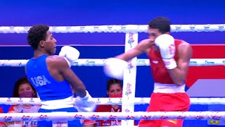 Day 8 (57kg) DO NASCIMENTO CHALOT Luiz (BRA) vs  HARVEY Jahmal (USA) | AIBA WCHs 2021