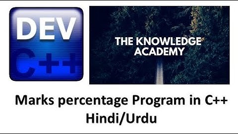How to Get Marks Percentage in c++ || c++ programming || hindi/urdu