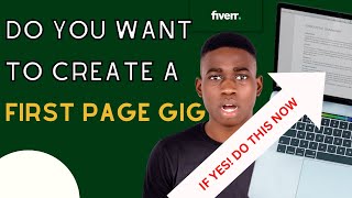 How To Create a High Ranking Fiverr gig easily in 2024 ( Stepbystep guide )