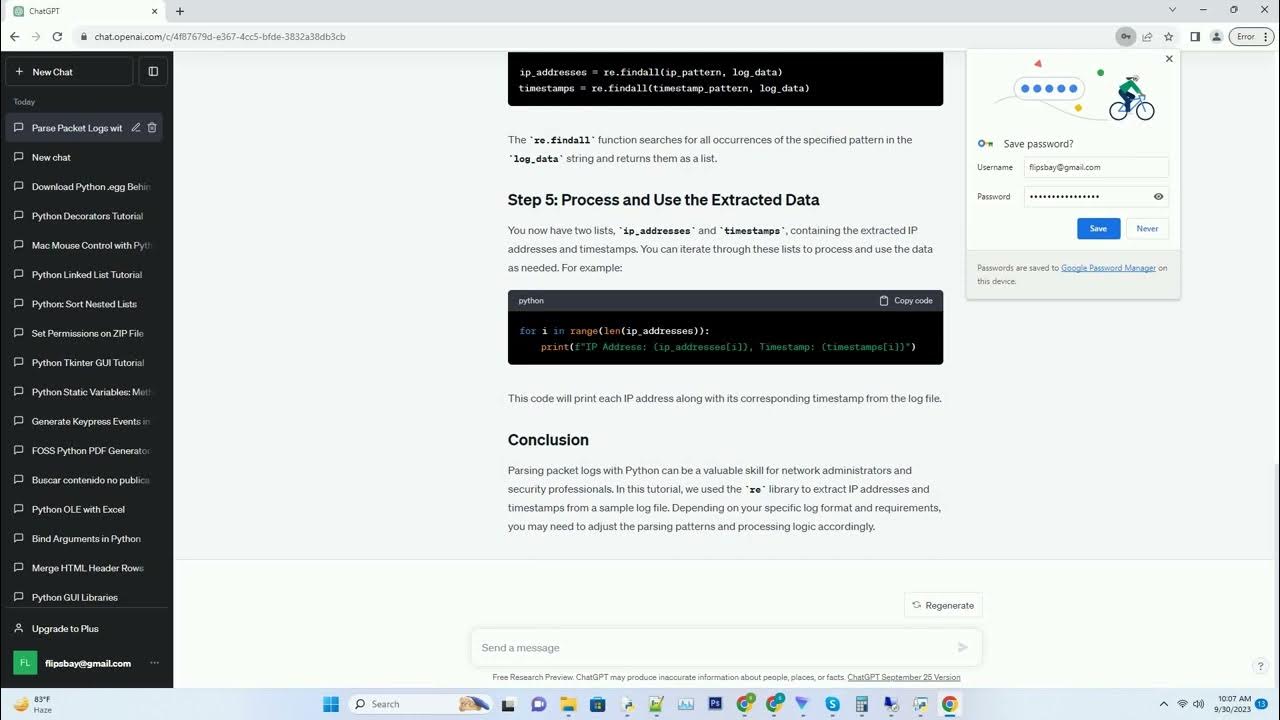 Python help Parsing Packet Logs - YouTube