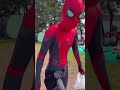 Spider-Man gives presents to the children