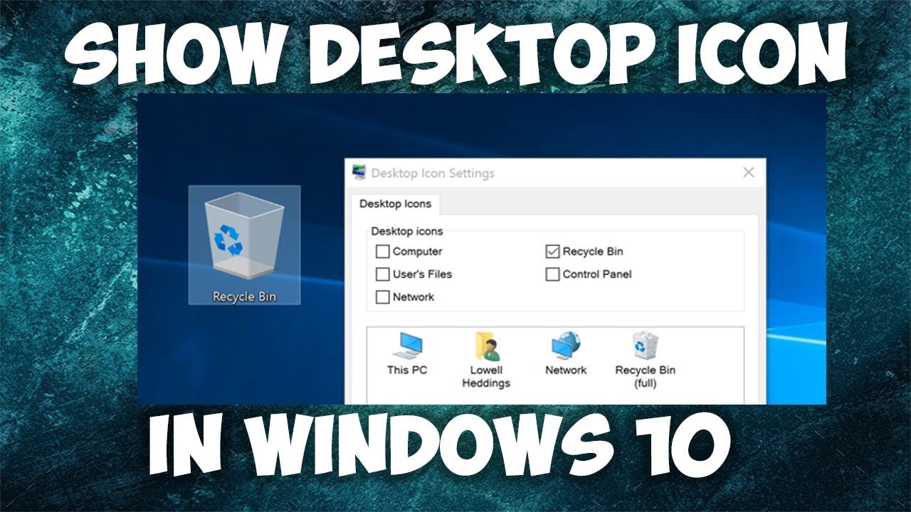 How To Show Desktop Icon In Windows 10 Youtube