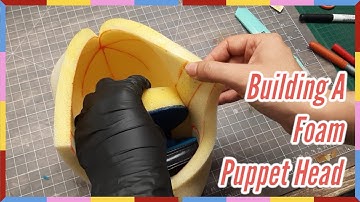 Part 2/3 Building a Foam Puppet Head -  Instructional Video for the "Grumpy Head" Etsy Pattern
