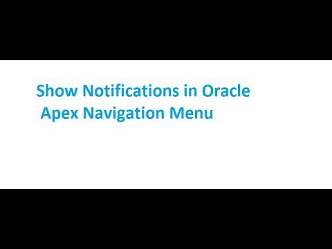 Oracle Apex Notifications