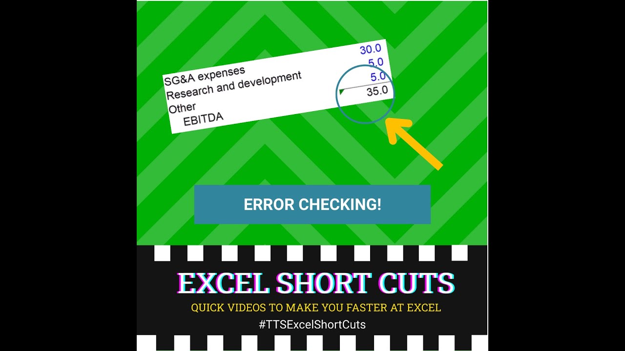 Excel Short Cuts - Error Checking