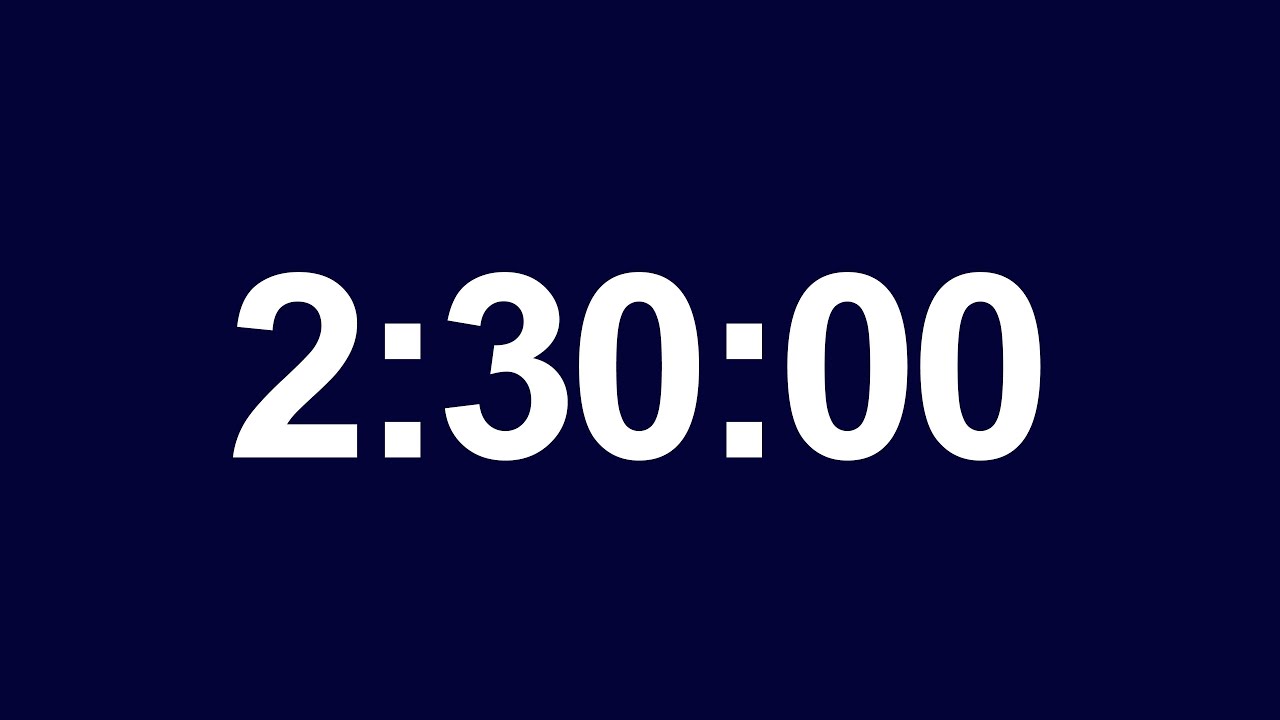 Timer with Final Alarm - 2 Hours 30 Minutes [No MID ROLL Ads] - 150 ...