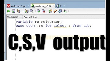 Getting Ref Cursor output as CSV
