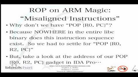 Black Hat USA 2012 - Advanced ARM Exploitation