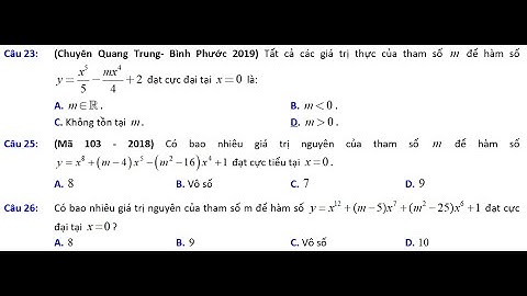 TÌM M ĐỂ HÀM BẬC CAO (BẬC 5; BẬC 8; BẬC 12...) ĐẠT CỰC TRỊ TẠI MỘT ĐIỂM CHO TRƯỚC