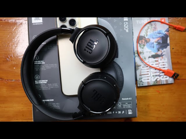 JBL Tune 520BT Wireless On Ear Headphones with Mic, Pure Bass