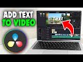 How to Add Text to A Video in DaVinci Resolve (2026)