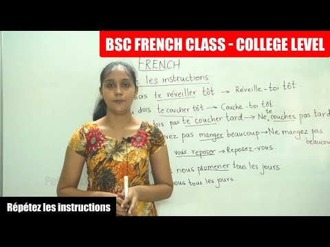 BSc French Class Part - 68 | Répétez les instructions Part 2 | College level