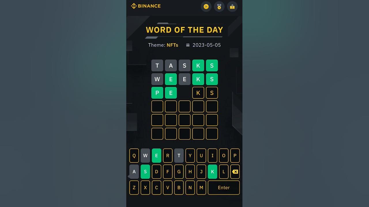 5 word binance wodle today answer word of the day youtube
