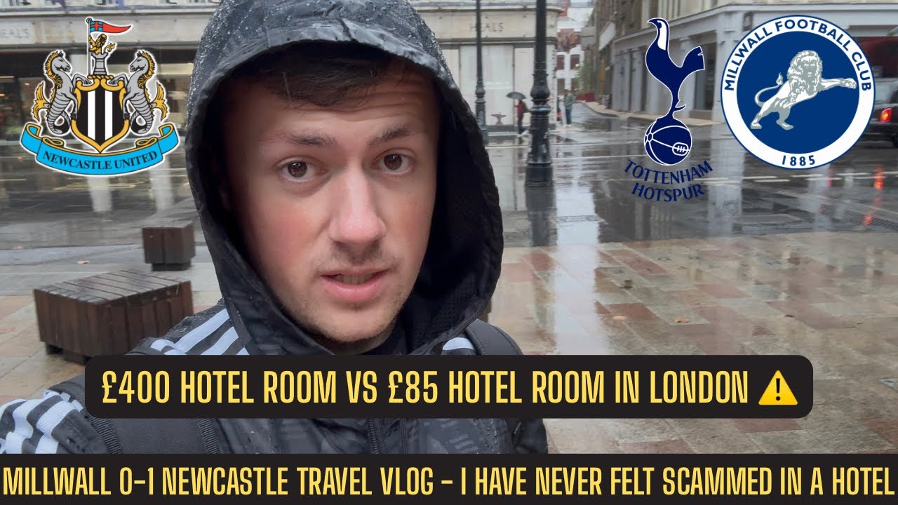 THE WORST HOTEL ROOM I HAVE EVER SEEN IN LONDON AS NEWCASTLE WON 1-0 AT MILLWALL !!!!