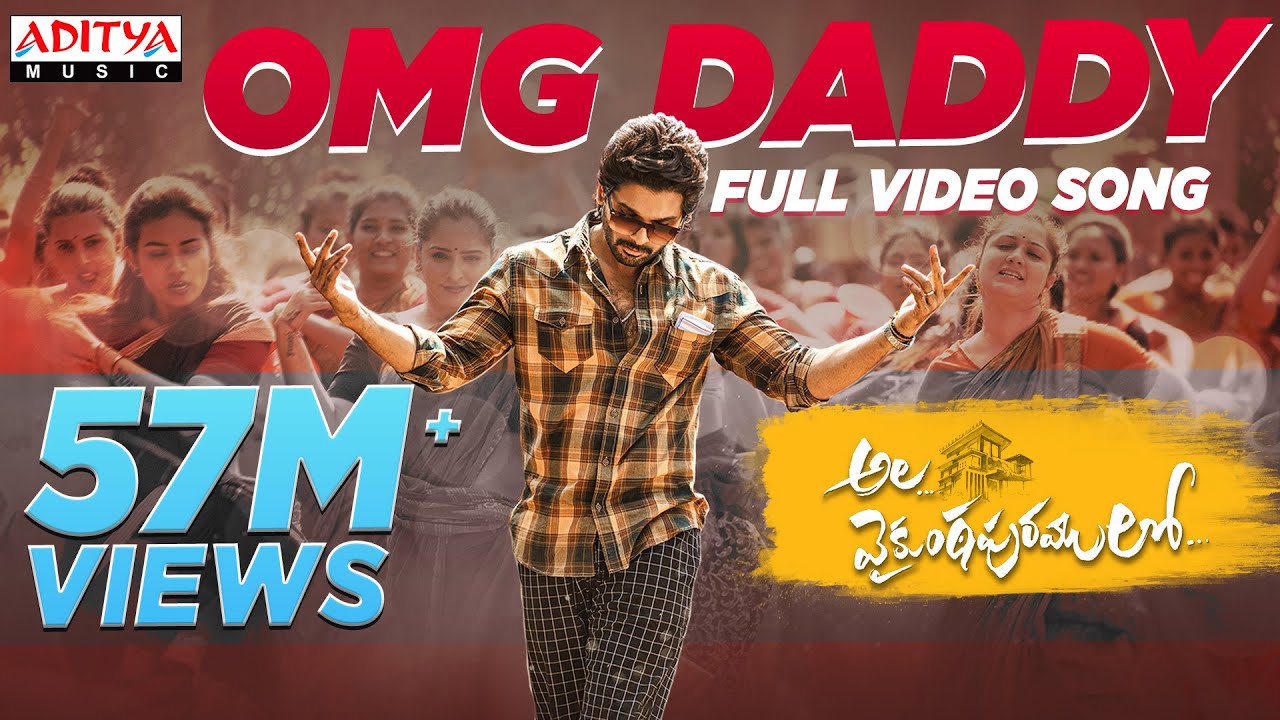 OMG Daddy Full Video Song 4K  AlaVaikunthapurramuloo  Allu Arjun  Trivikram  Thaman S  AA19