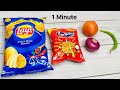 1 minute Snacks | Lays Kurkure Snacks Recipe | Arzina Recipe