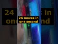 24 moves in 1 second rubiks cube shorts