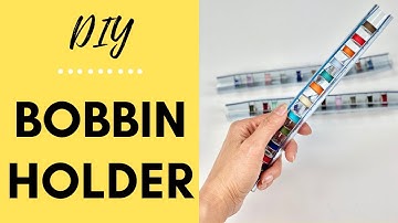 DIY How to Make Easy Bobbin Holder Storage - Sewing room storage Hack