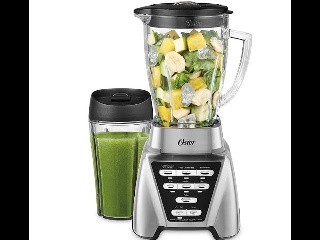 Oster Blender  Pro 1200 with Glass Jar, 24-Ounce Smoothie Cup, Brushed  Nickel 