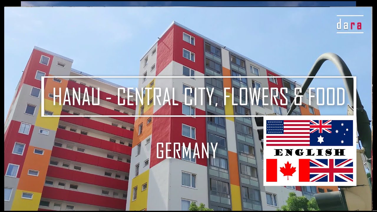 Hanau, Germany | City Tour [4k, 8k] Walking, Shops, Restaurants, Beautiful Flowers
