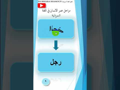 كلمة سريانية ومعنى ٣١