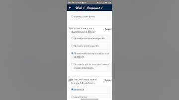 Nptel Course Wildlife Ecology Week 1 Answer