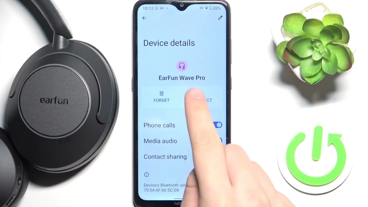 EARFUN WavePro – Como desconectar do Android
