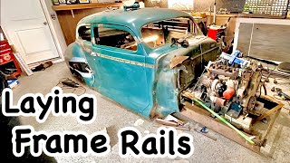 🔥 Setting Custom Hot Rod Frame Rails 💥 Plymouth Episode 25