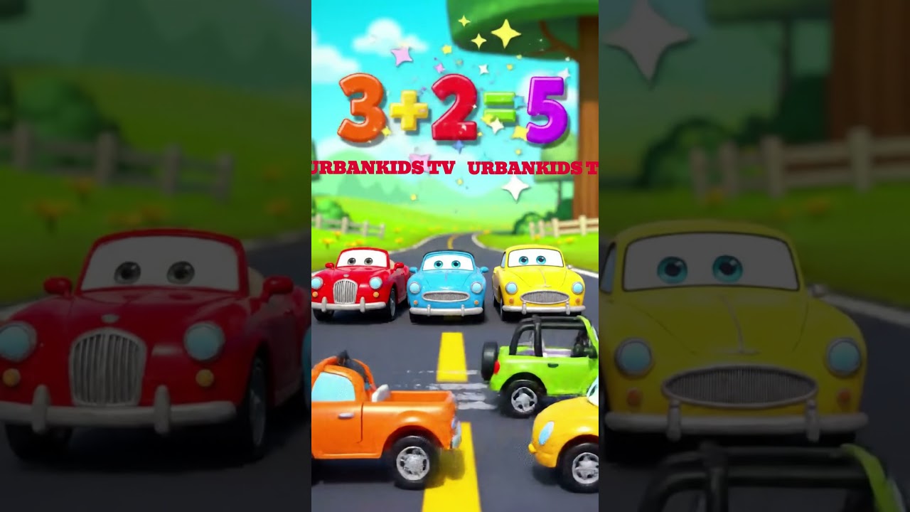 3 + 2 = 5 | Toy Car Addition Fun for Kids 🚗➕ | Urban Kids TV 