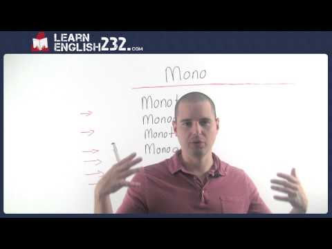 Remembering English Vocabulary - Prefix - Mono - Lesson 16