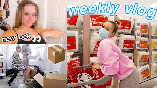 weekly vlog target shopping, new look + unpacking