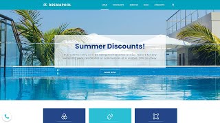 Swimming Pool Moto CMS 3 Template by MotoCMS - 5950459504