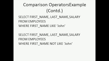 oracle dba training online sql operators