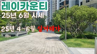 2025년 6월 레이카운티 매매 전세 월세 시세, 실거래가