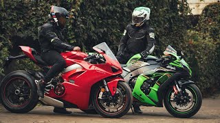 Ducati Panigale V4 VS Kawasaki ZX10r | The Inline4 Killer!