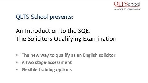 Introduction to the SQE Assessments - Recorded Webinar