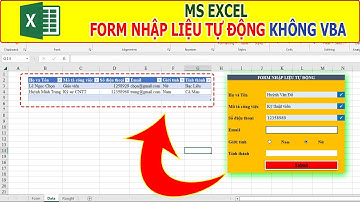 MS Excel Tạo Form nhập liệu không sử dụng VBA (No VBA)