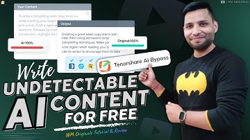 How to Make Undetectable AI Content |  AI Detection Bypass - Tenorshare AI Bypass
