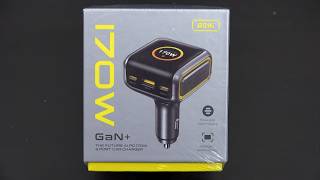 Aohi The Future Ai Pd Gan 170w 3port Led Display Fast Car Charger