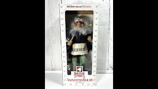 1990 vintage Telco MOTION-ettes of Christmas Animated Santa's Helper Elf Carpenter