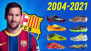 جميع الأحذية التي لعب بها ليونيل ميسي  مع برشلونة من 2004 إلى 2021