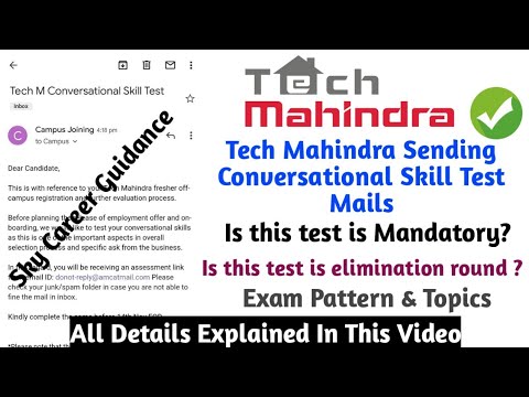 Tech Mahindra Sending Conversational Skill Test Mails || Pattern & Topics