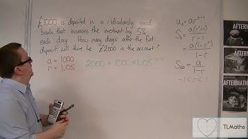 OCR MEI Core 2 5.34 A Geometric Sequence Problem using Logarithms Example 1
